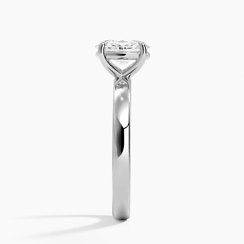 Fairmined Perfect Fit Solitaire 2.5mm Ring White Gold 18k Oval Engagement Ring