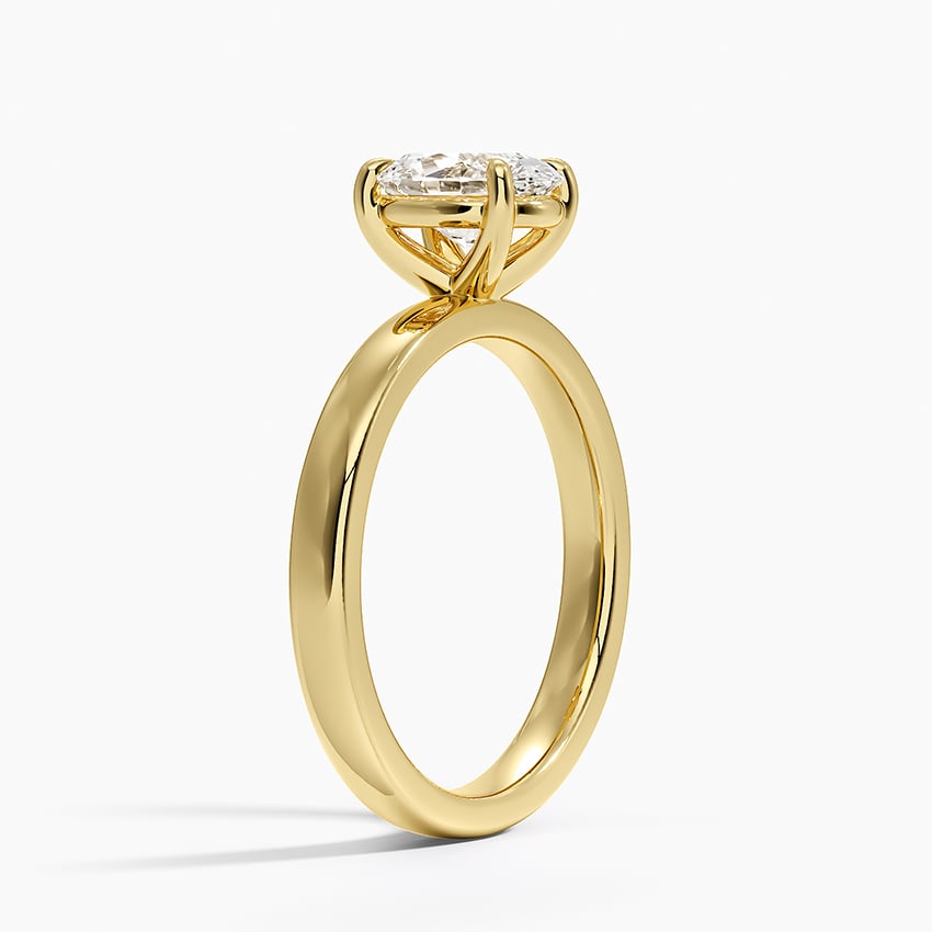 Fairmined Perfect Fit Solitaire 2.5mm Ring Yellow Gold 18k Oval Engagement Ring