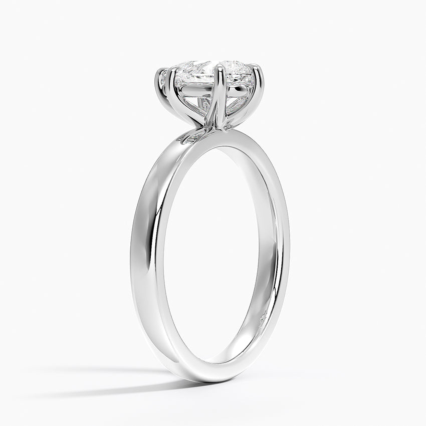 Fairmined Perfect Fit Solitaire 2.5mm Ring White Gold 18k Pear Engagement Ring