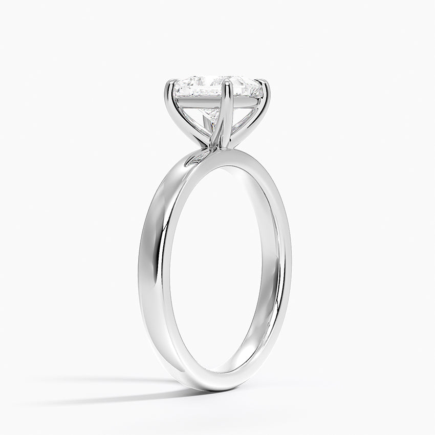 Fairmined Perfect Fit Solitaire 2.5mm Ring White Gold 18k Princess Engagement Ring
