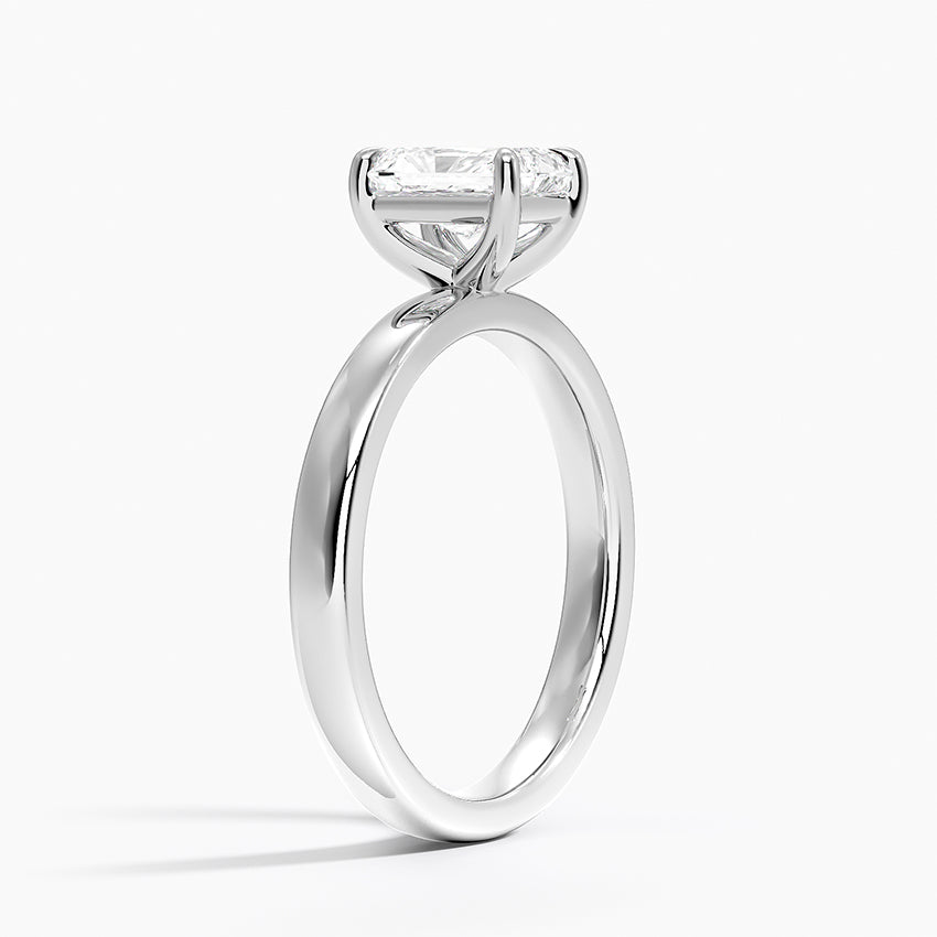 Fairmined Perfect Fit Solitaire 2.5mm Ring White Gold 18k Radiant Engagement Ring