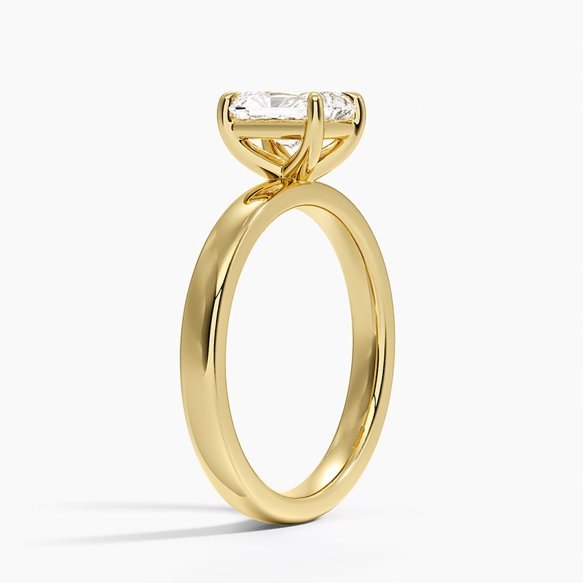 Fairmined Perfect Fit Solitaire 2.5mm Ring Yellow Gold 18k Radiant Engagement Ring