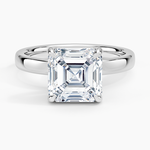 Fairmined Perfect Fit Solitaire 2.5mm Ring White Gold 18k Asscher Engagement Ring