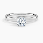 Fairmined Perfect Fit Solitaire 2.5mm Ring White Gold 18k Cushion Engagement Ring