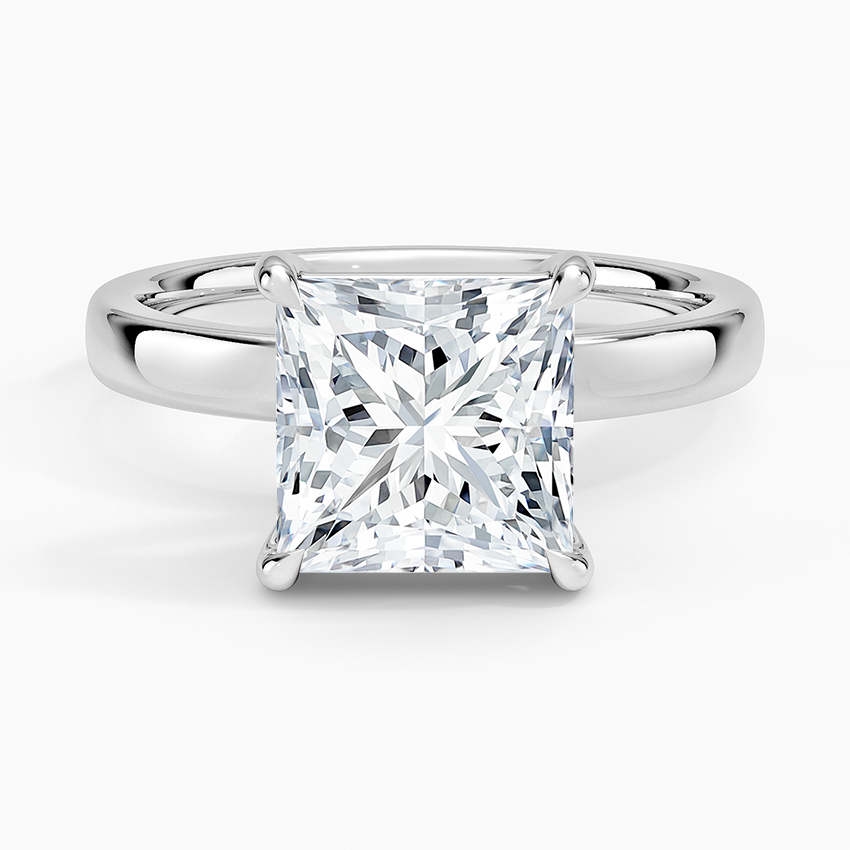 Fairmined Perfect Fit Solitaire 2.5mm Ring White Gold 18k Princess Engagement Ring