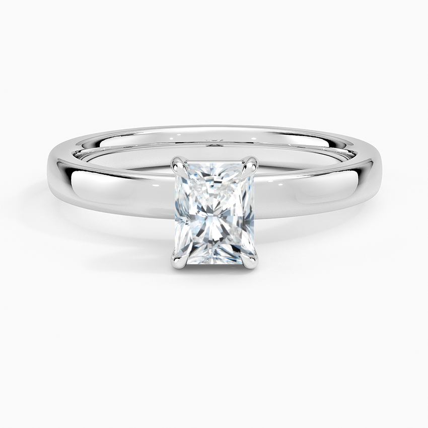 Fairmined Perfect Fit Solitaire 2.5mm Ring White Gold 18k Radiant Engagement Ring