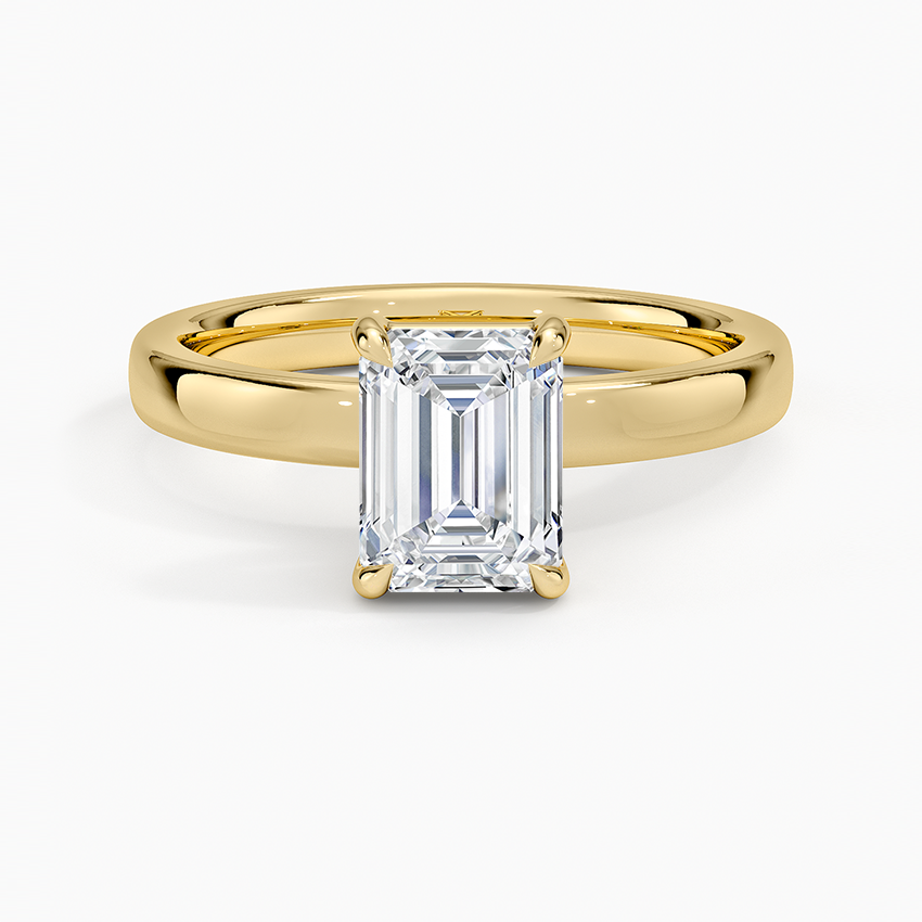 Fairmined Perfect Fit Solitaire 2.5mm Ring Yellow Gold 18k Emerald Engagement Ring