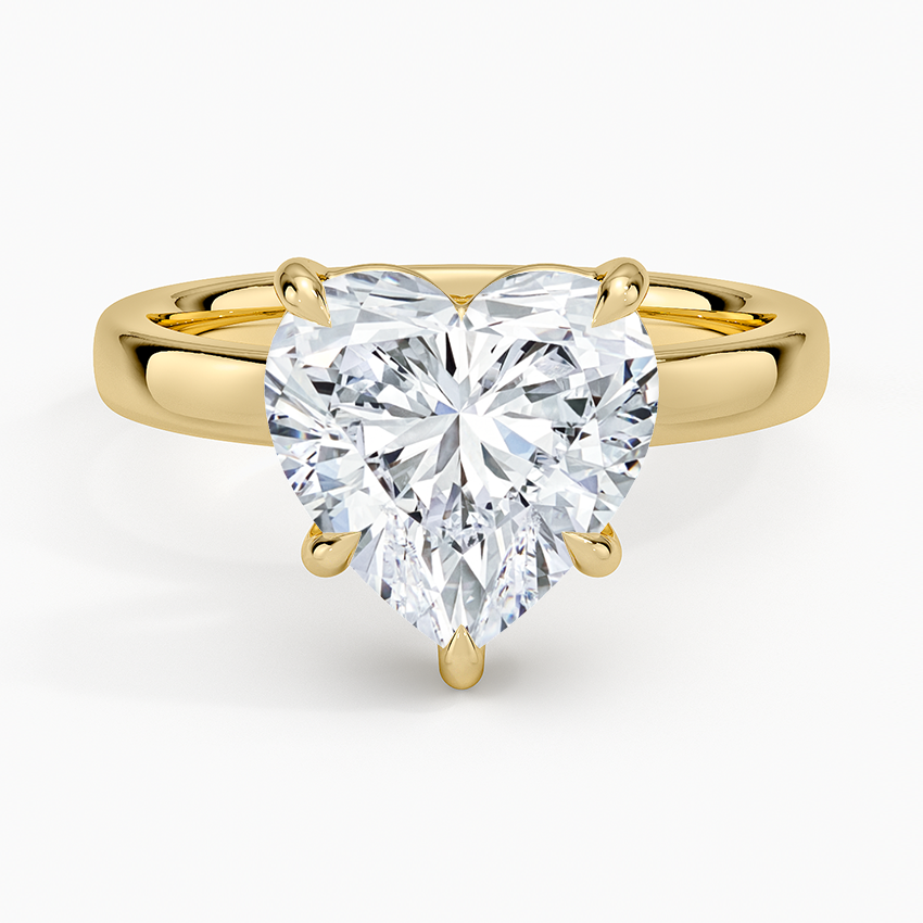 Fairmined Perfect Fit Solitaire 2.5mm Ring Yellow Gold 18k Heart Engagement Ring