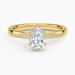 Fairmined Perfect Fit Solitaire 2.5mm Ring Yellow Gold 18k Pear Engagement Ring