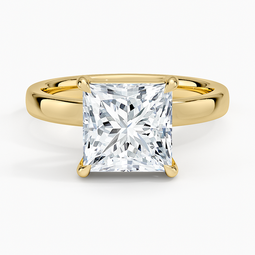 Fairmined Perfect Fit Solitaire 2.5mm Ring Yellow Gold 18k Princess Engagement Ring
