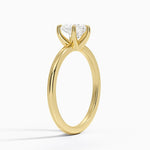 Fairmined 1.5mm Six-Prong Solitaire Ring Yellow Gold 18k Heart Engagement Ring