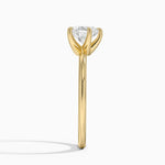 Fairmined 1.5mm Six-Prong Solitaire Ring Yellow Gold 18k Heart Engagement Ring