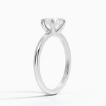 Fairmined 1.5mm Six-Prong Solitaire Ring White Gold 18k Oval Engagement Ring