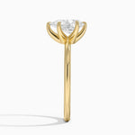 Fairmined 1.5mm Six-Prong Solitaire Ring Yellow Gold 18k Pear Engagement Ring