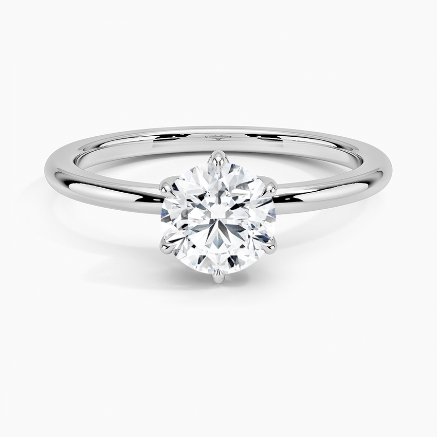Fairmined 1.5mm Comfort Fit Ring White Gold 18k Round Engagement Ring