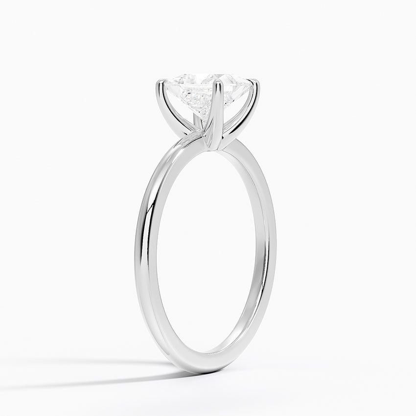 Fairmined 1.5mm Comfort Fit Ring White Gold 18k Princess Engagement Ring