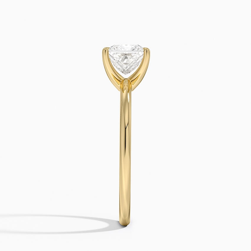 Fairmined 1.5mm Comfort Fit Ring Yellow Gold 18k Princess Engagement Ring