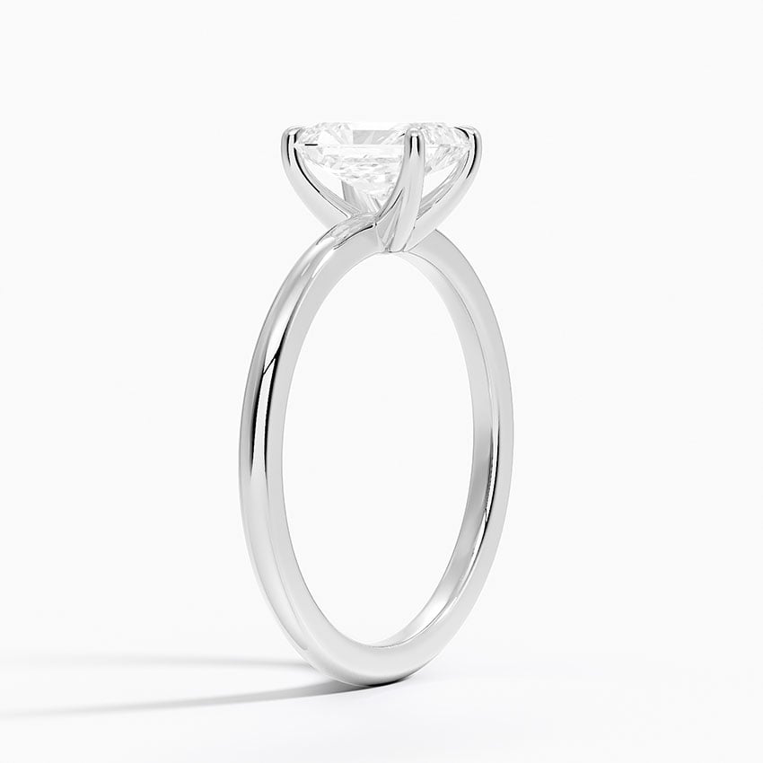 Fairmined 1.5mm Comfort Fit Ring White Gold 18k Radiant Engagement Ring