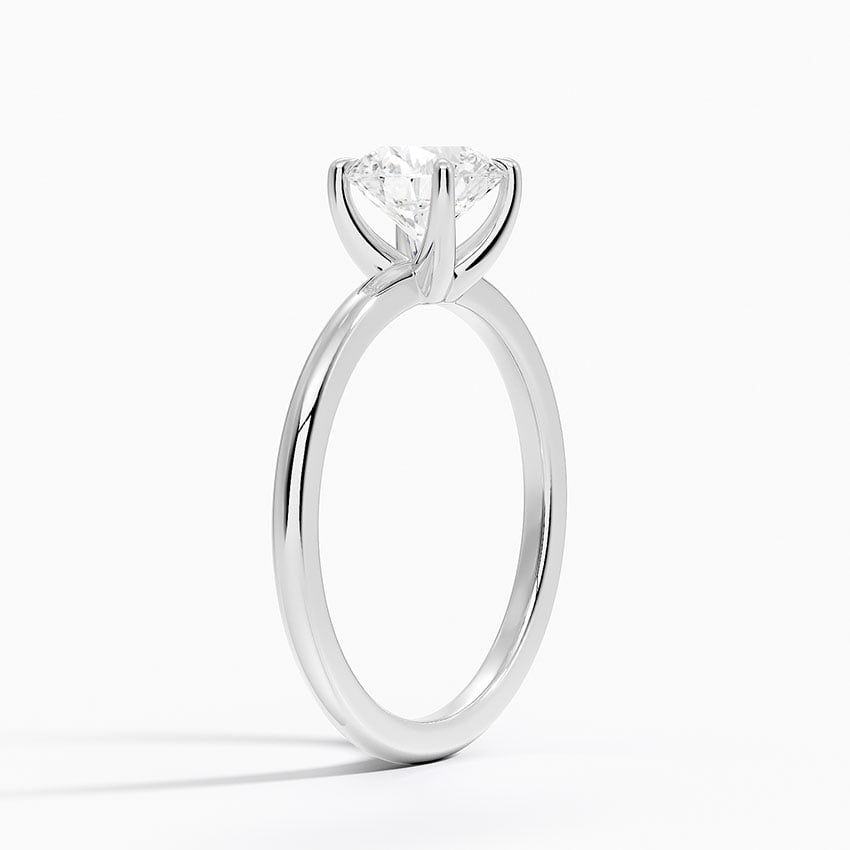 Fairmined 1.5mm Comfort Fit Ring White Gold 18k Round Engagement Ring