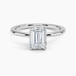 Fairmined 1.5mm Six-Prong Solitaire Ring White Gold 18k Emerald Engagement Ring