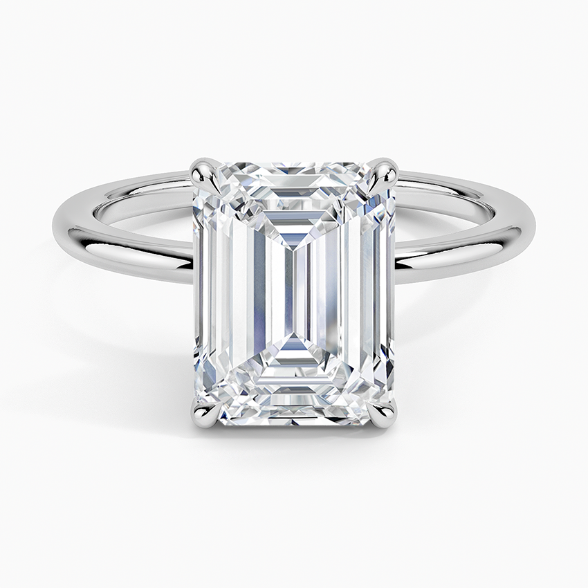 Fairmined 1.5mm Comfort Fit Ring White Gold 18k Emerald Engagement Ring