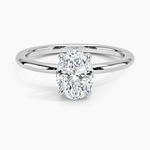Fairmined 1.5mm Comfort Fit Ring White Gold 18k Oval Engagement Ring