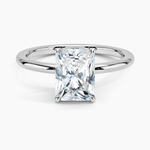 Fairmined 1.5mm Comfort Fit Ring White Gold 18k Radiant Engagement Ring