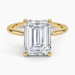 Fairmined 1.5mm Comfort Fit Ring Yellow Gold 18k Emerald Engagement Ring