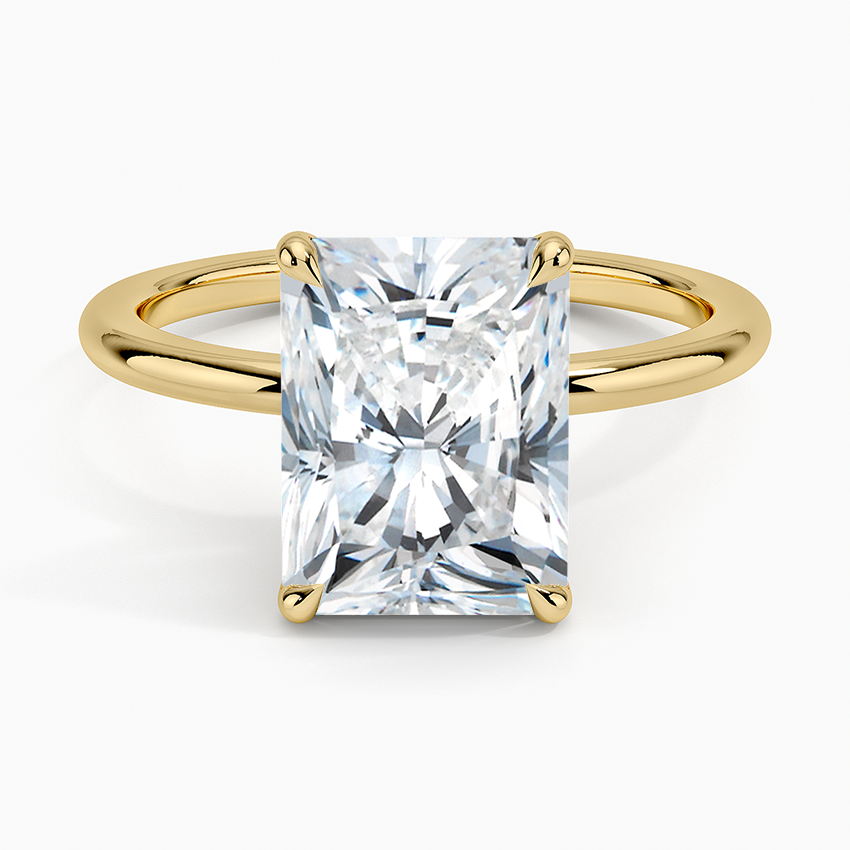 Fairmined 1.5mm Comfort Fit Ring Yellow Gold 18k Radiant Engagement Ring