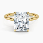 Fairmined 1.5mm Comfort Fit Ring Yellow Gold 18k Radiant Engagement Ring