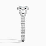 Fortuna Halo Diamond Ring (1/2 ct. tw.) Platinum Asscher Engagement Ring