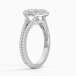 Fortuna Halo Diamond Ring (1/2 ct. tw.) Platinum Marquise Engagement Ring