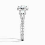 Fortuna Halo Diamond Ring (1/2 ct. tw.) Platinum Princess Engagement Ring