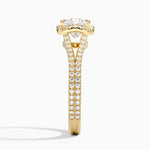 Fortuna Halo Diamond Ring (1/2 ct. tw.) Yellow Gold 18k Princess Engagement Ring