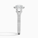 Fortuna Halo Diamond Ring (1/2 ct. tw.) Platinum Round Engagement Ring