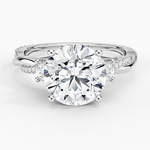 Petite Twisted Vine Three Stone Diamond Ring (2/5 ct. tw.) Platinum Round Engagement Ring