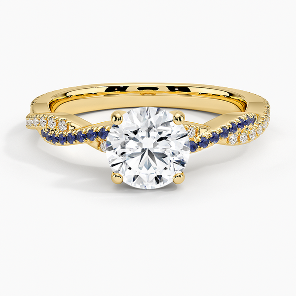 Petite Luxe Twisted Vine Sapphire and Diamond Engagement Ring