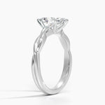 Twisted Vine Solitaire Ring Platinum Marquise Engagement Ring