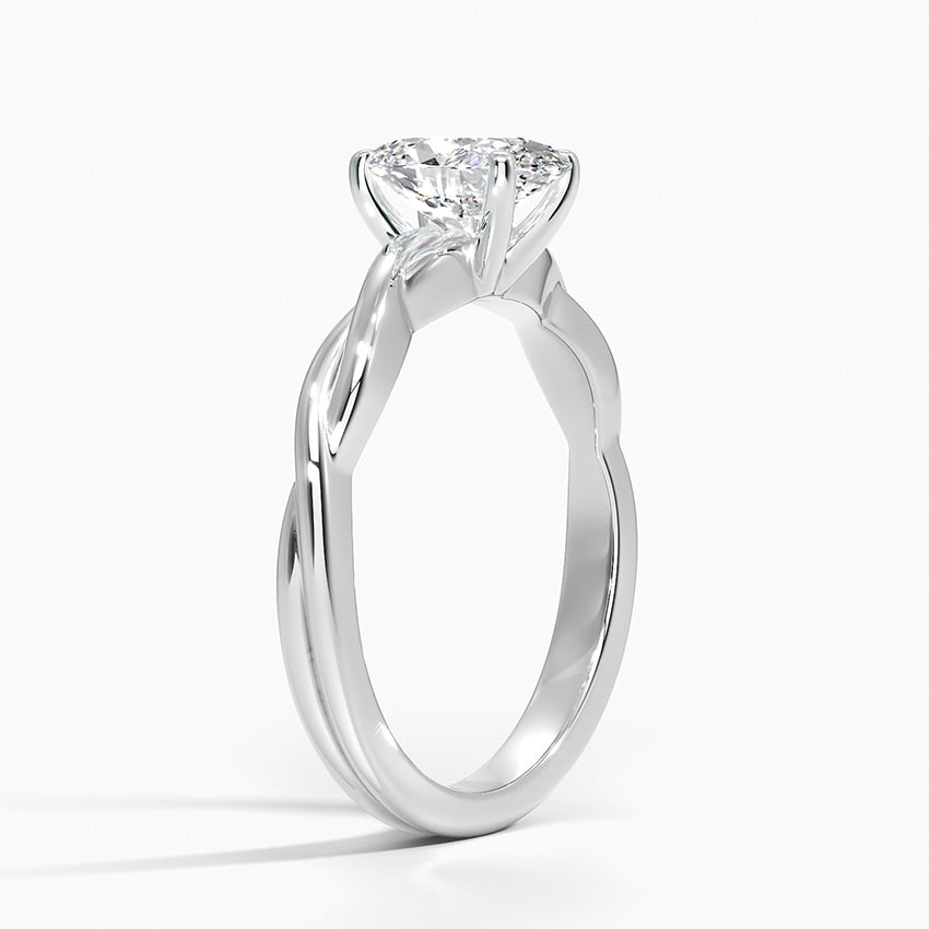 Twisted Vine Solitaire Ring Platinum Oval Engagement Ring