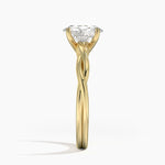 Twisted Vine Solitaire Ring Yellow Gold 18k Oval Engagement Ring