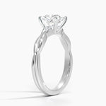 Twisted Vine Solitaire Ring Platinum Princess Engagement Ring