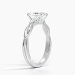 Twisted Vine Solitaire Ring Platinum Radiant Engagement Ring