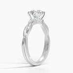 Twisted Vine Solitaire Ring Platinum Round Engagement Ring