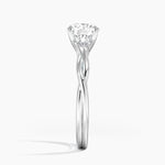 Twisted Vine Solitaire Ring Platinum Round Engagement Ring