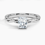 Twisted Vine Solitaire Ring Platinum Radiant Engagement Ring