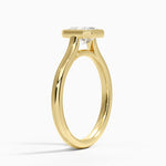 Luna 2mm Bezel Ring Yellow Gold 18k Asscher Engagement Ring