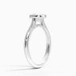 Luna 2mm Bezel Ring Platinum Cushion Engagement Ring