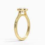 Luna 2mm Bezel Ring Yellow Gold 18k Round Engagement Ring