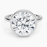 Luna 2mm Bezel Ring Platinum Round Engagement Ring