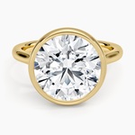 Luna 2mm Bezel Ring Yellow Gold 18k Round Engagement Ring